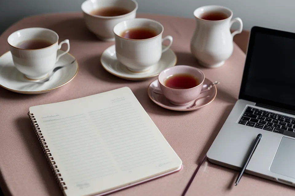 Técnicas para hablar con naturalidad: cuaderno de apuntes diarios abierto antes de una llamada de trabajo
